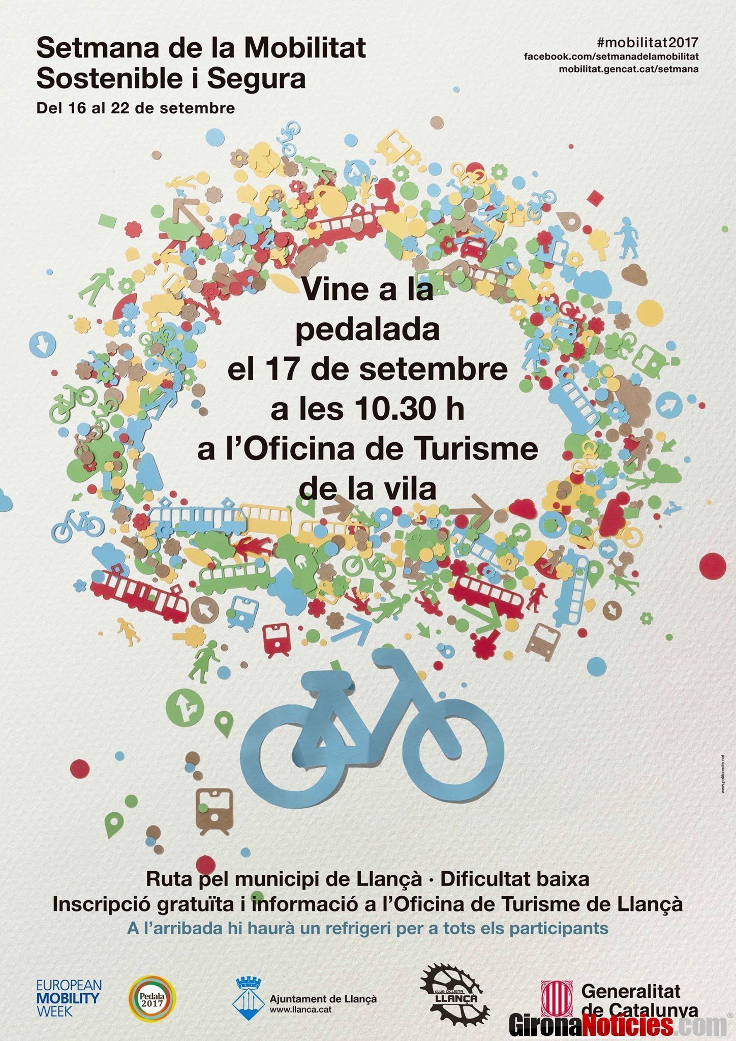 Pedalada contra el canvi clim�tic i la mobilitat sostenible a Llan��