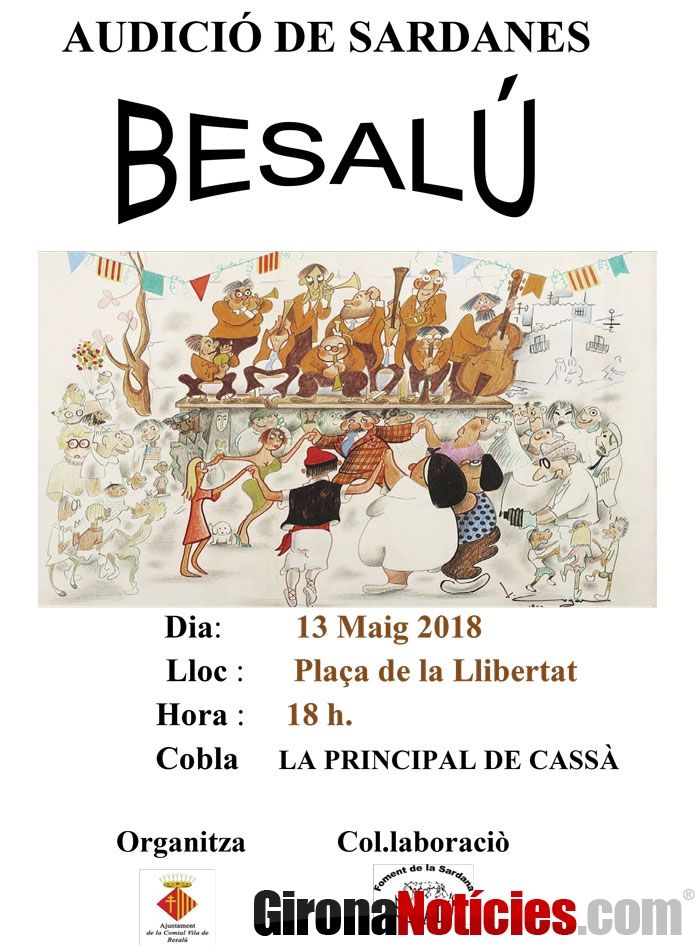 Diumenge 13 de maig audici� de sardanes a la Pla�a de la Llibertat de Besal�