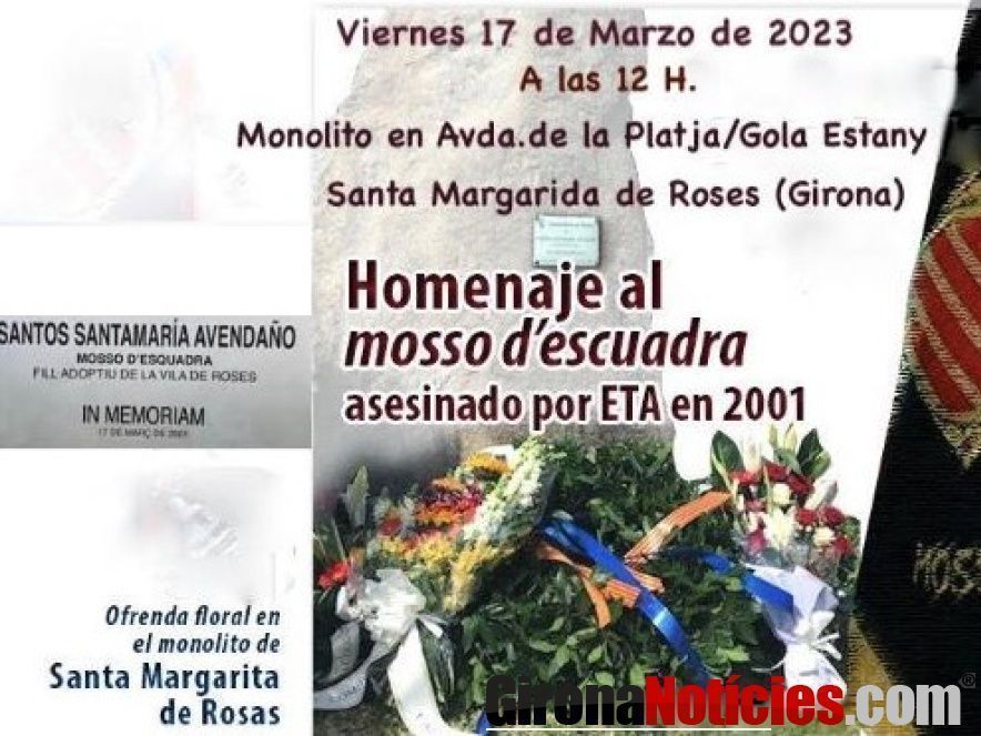 Homenaje al mosso Santos Santamaría 
