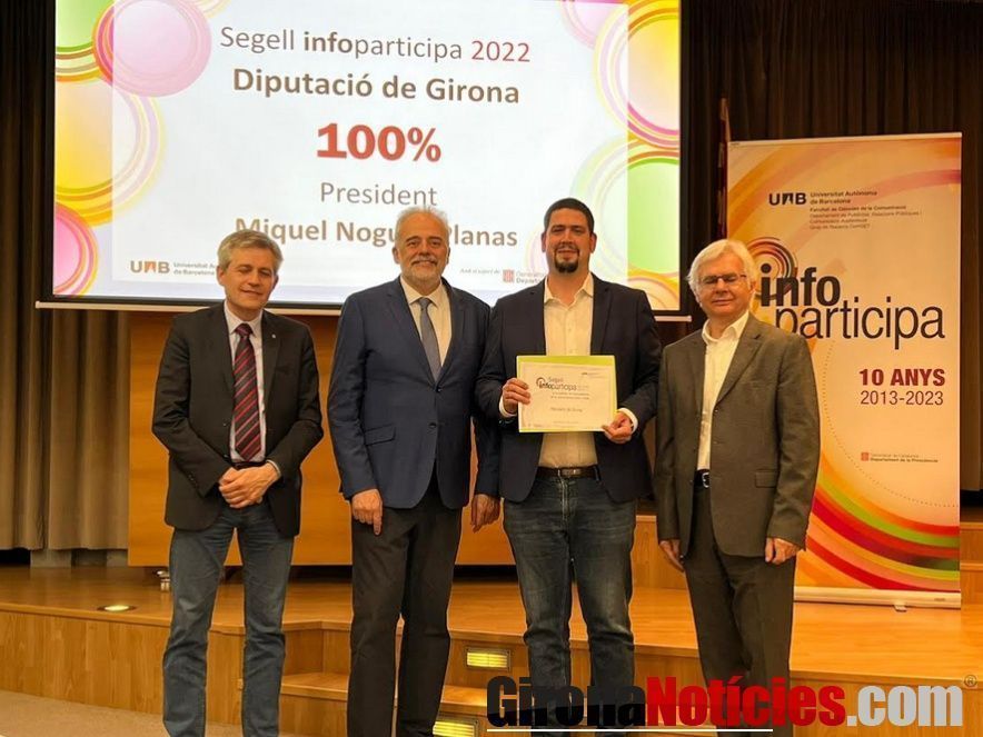 La Diputació revalida el Segell Infoparticipa 