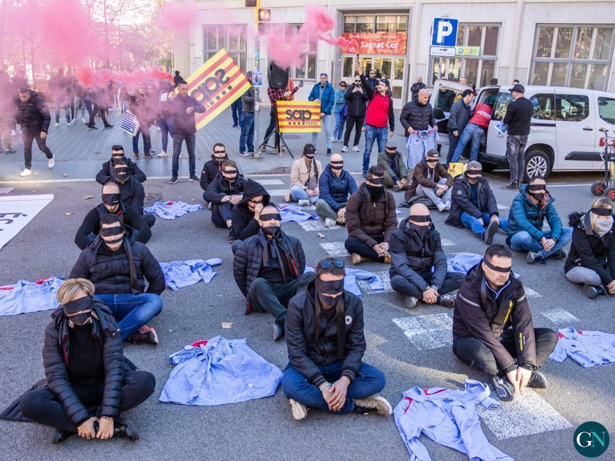 Protesta sindicats de Mossos - © Julián Vásquez / GN 