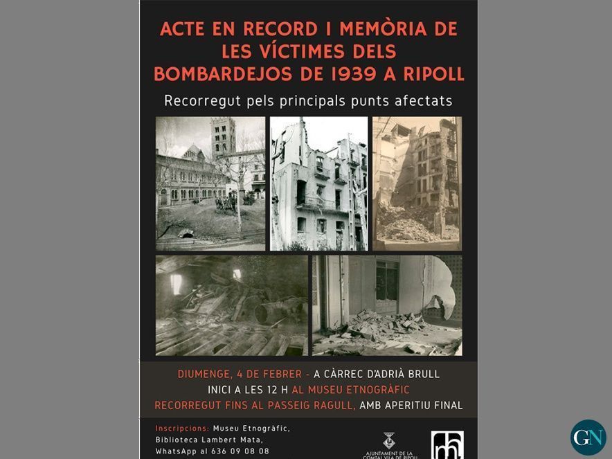 Acte en record i memòria de les víctimes dels bombardejos de 1939 a Ripoll  
