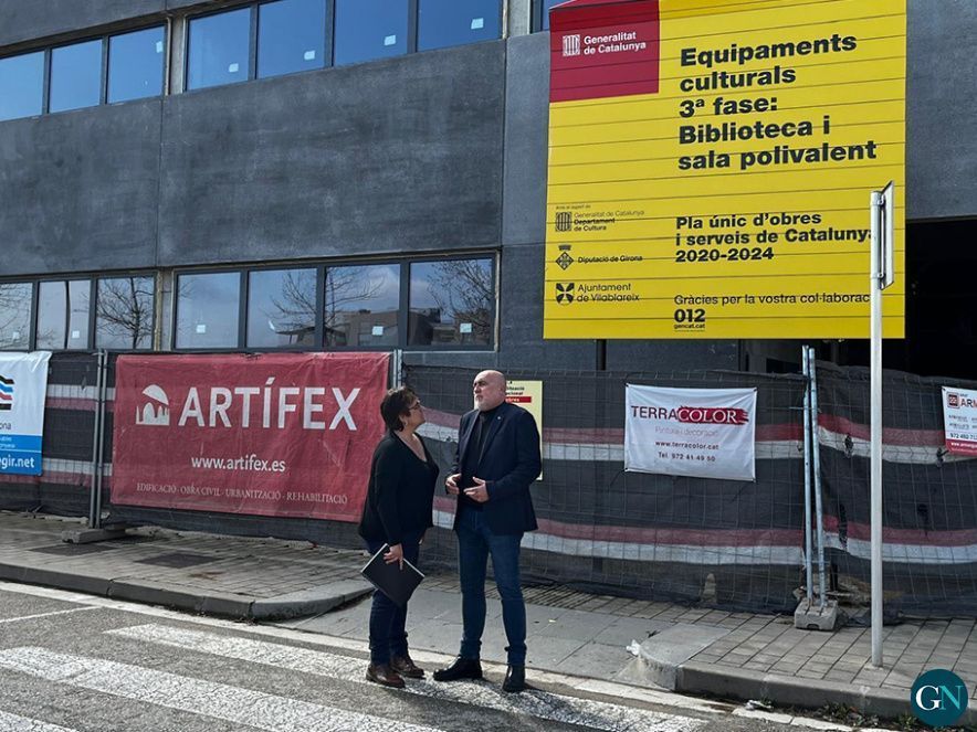 Visita del director dels ST de Cultura a les obres de la nova biblioteca de Vilablareix 