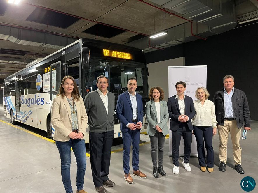 El Departament de Territori posa en marxa la llançadora de bus Girona- Aeroport de Girona 