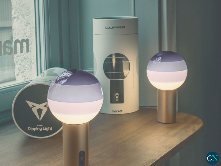 Nueva lámpara portátil Marset x CUPRA Dipping Light 