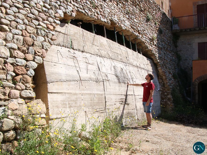 Les obres de reparació de la muralla / Acn 