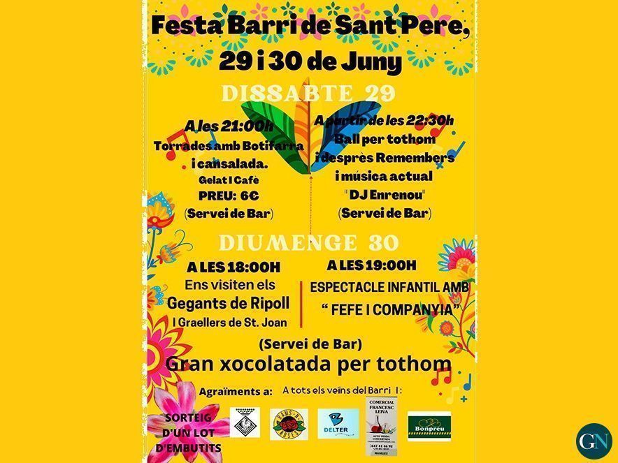 Festa de barri de l'estiu a Ripoll, la del Barri de Sant Pere 