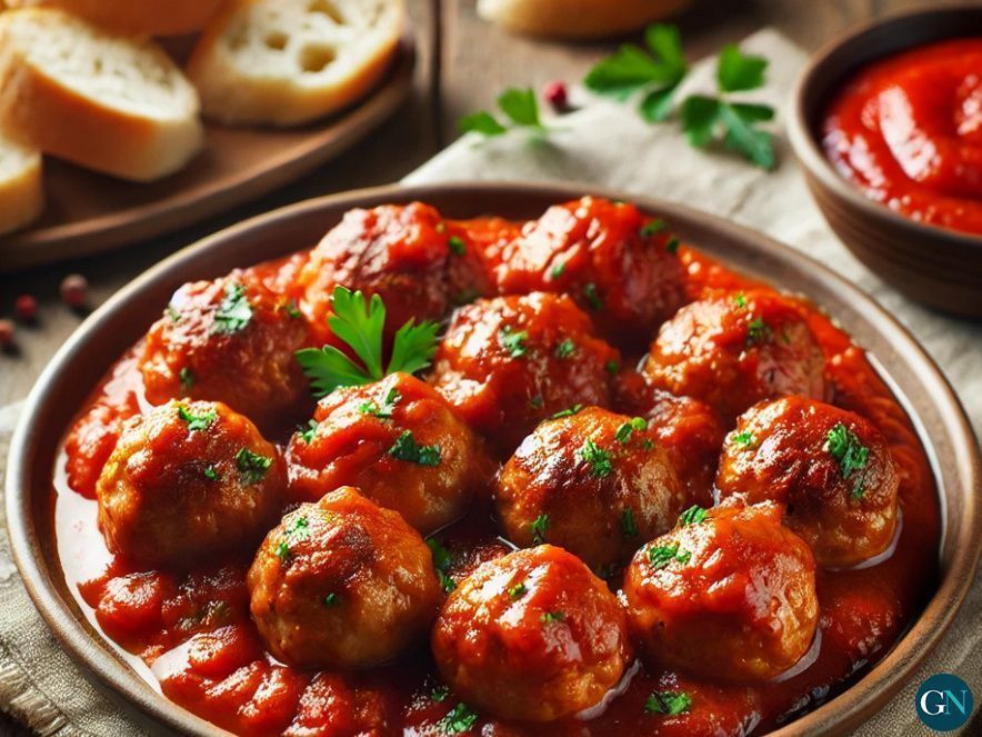 Mandonguilles amb salsa de tomàquet 