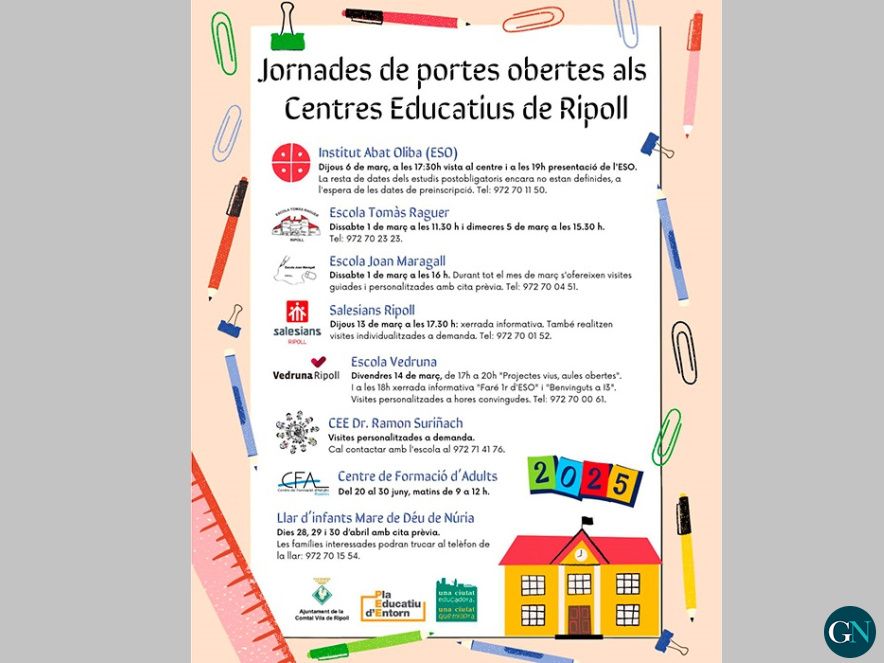 Jornades de portes obertes dels Centres Educatius de Ripoll 