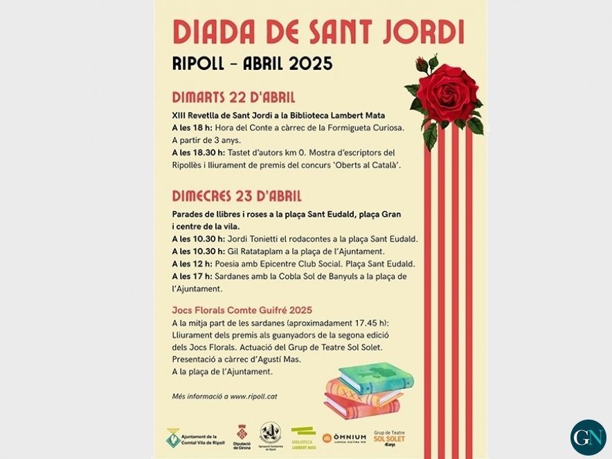 Diada de Sant Jordi a Ripoll 