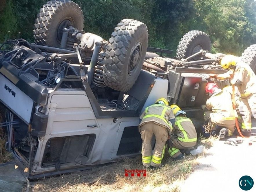 Accident a la C-66 al seu pas per Celrà 