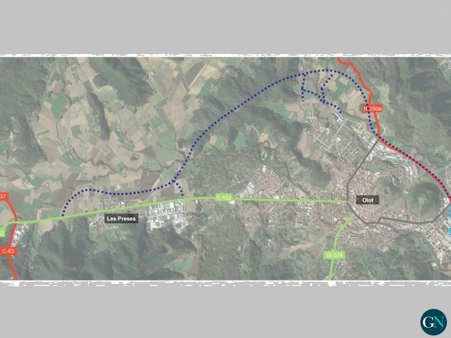 Mapa variant Olot-les Preses 