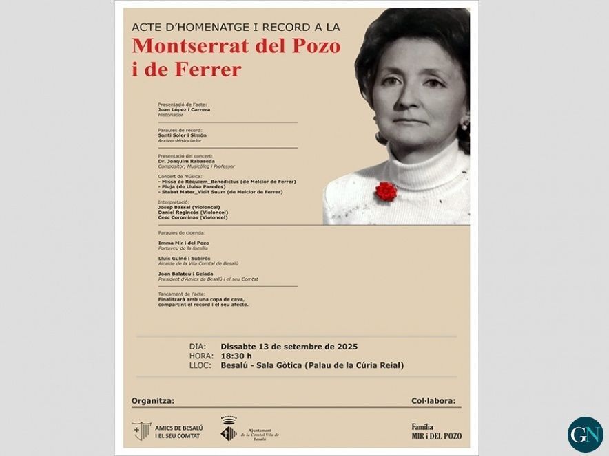Homenatge a Montserrat del Pozo a Besalú  