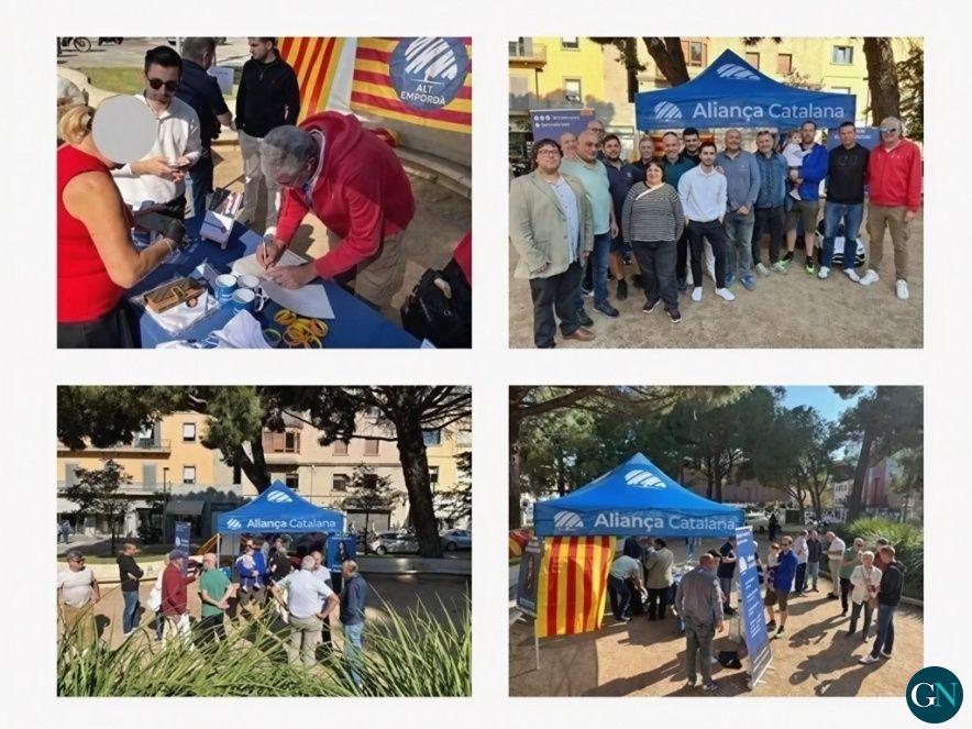 Parada informativa que Aliança Catalana a Figueres 