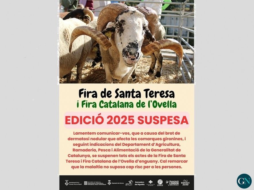 Suspesa la Fira de Santa Teresa i Fira Catalana de l’Ovella 2025 