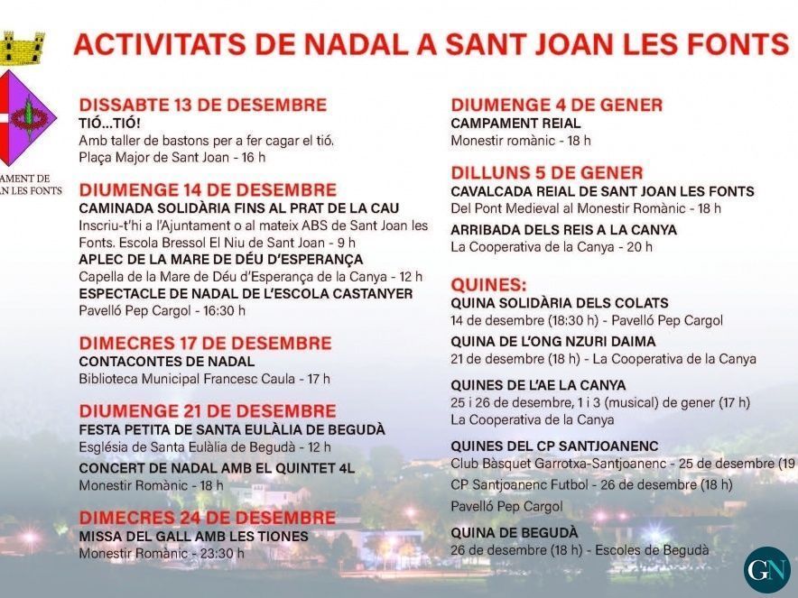 Activitats de Nadal de Sant Joan les Fonts 