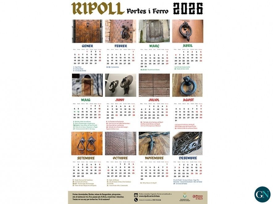 Calendari 2026 de l’Ajuntament de Ripoll 