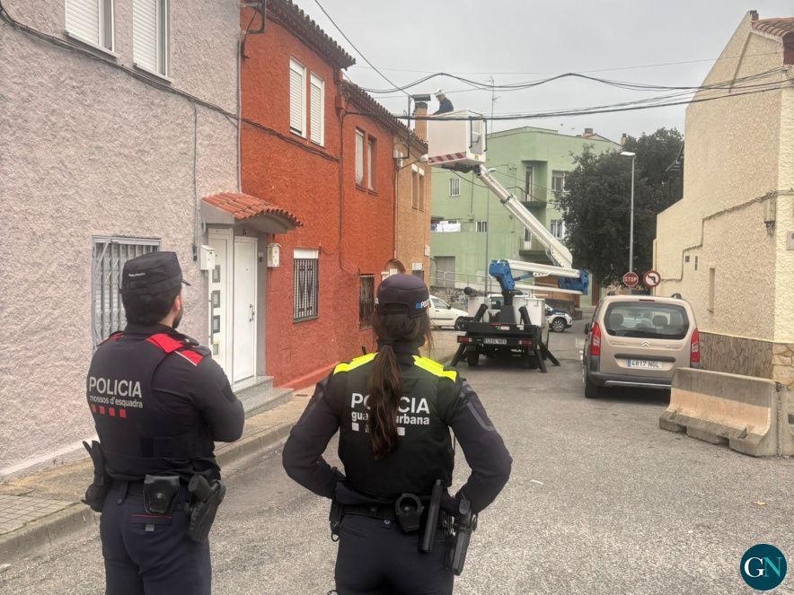 Dispositiu policial conjunt de GU i Mossos amb Endesa 