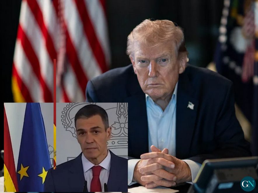 Trump y Sánchez  