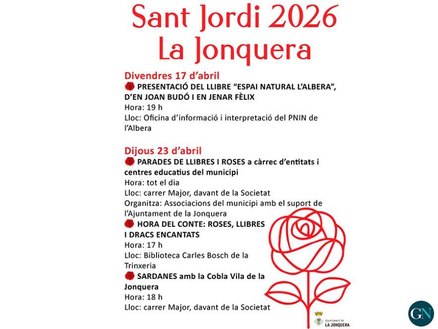 Sant Jordi 2026 la Jonquera 