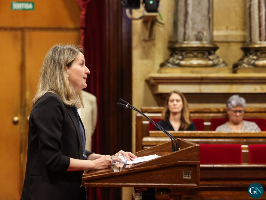 La consellera de Drets Socials i Inclusió, Mònica Martinez Bravo al Parlament 