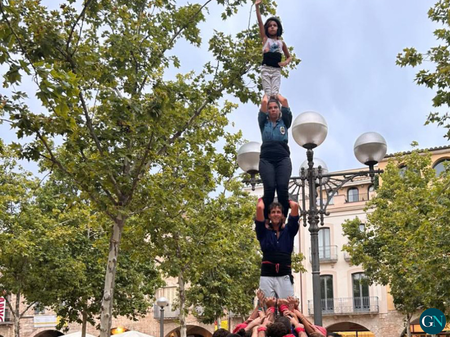 Assaig a la fresca de la Colla Castellera Esperxats de l'Estany 