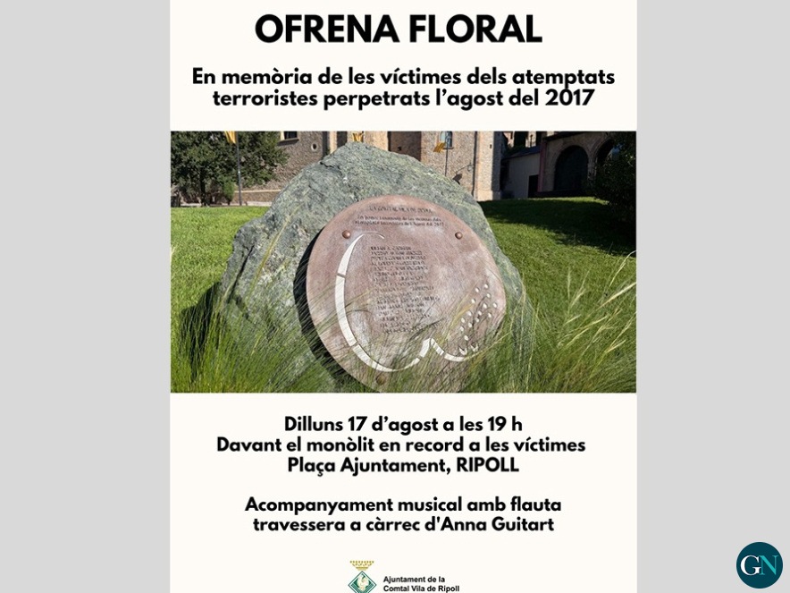 alt - Ofrena floral en record de les víctimes