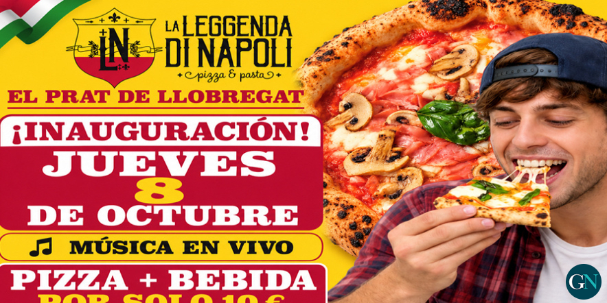 alt - La Leggenda di Napoli desembarca en El Prat con una gran inauguración: pizza, bebida y música en vivo por 10 euros
