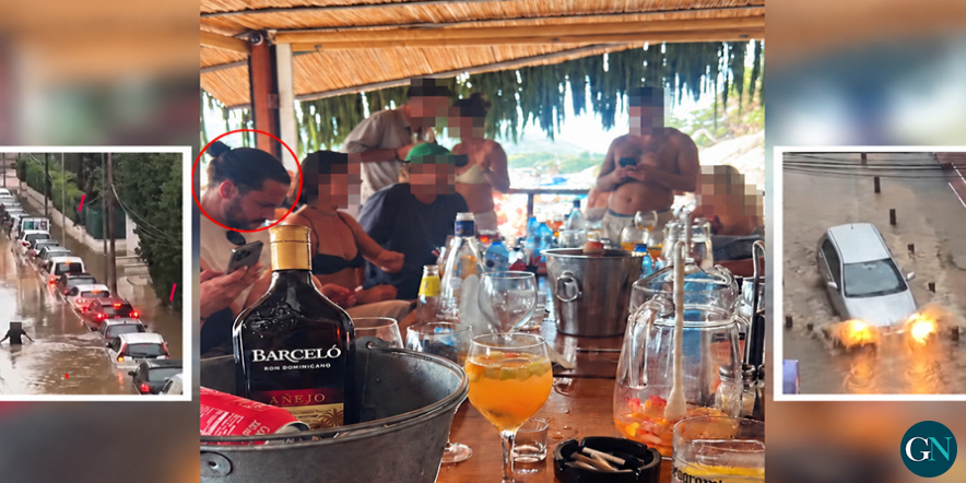 alt - Lamelas out drinking in Ibiza as Lloret flooded