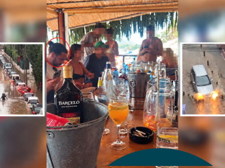 alt - Lamelas out drinking in Ibiza as Lloret flooded 
