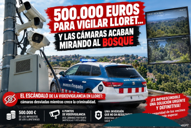 alt - Cámaras acaban mirando al bosque en LLoret 